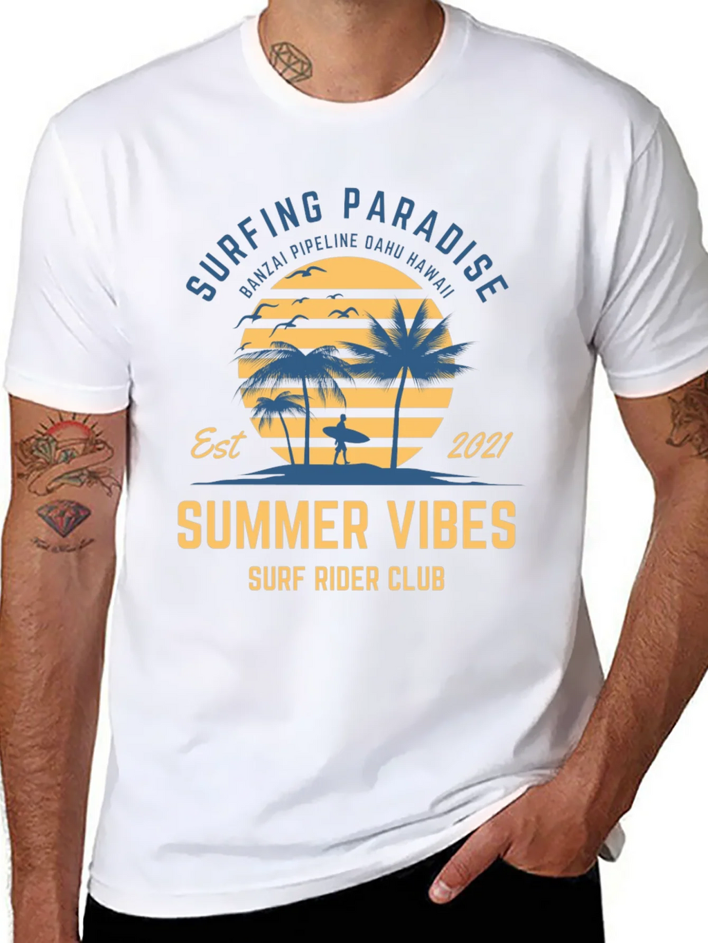 Surfing Paradise Summer Vibes T-Shirt product image 7