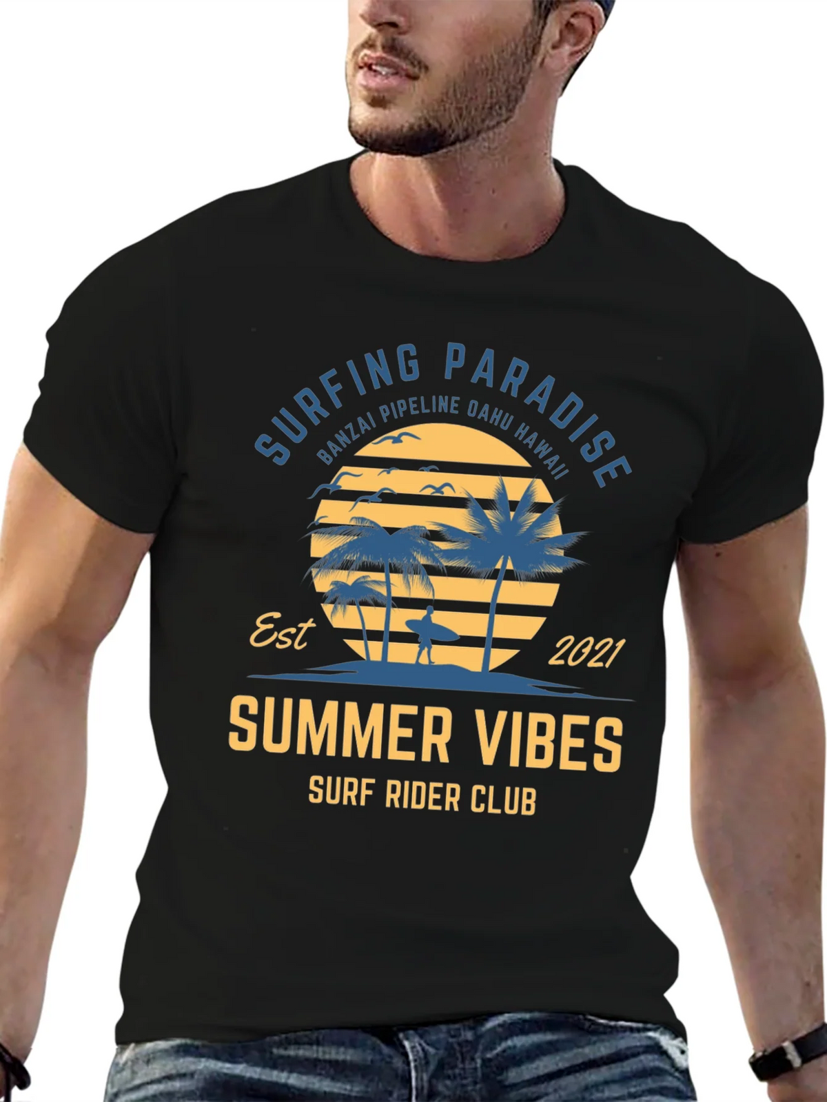 Surfing Paradise Summer Vibes T-Shirt product image 6