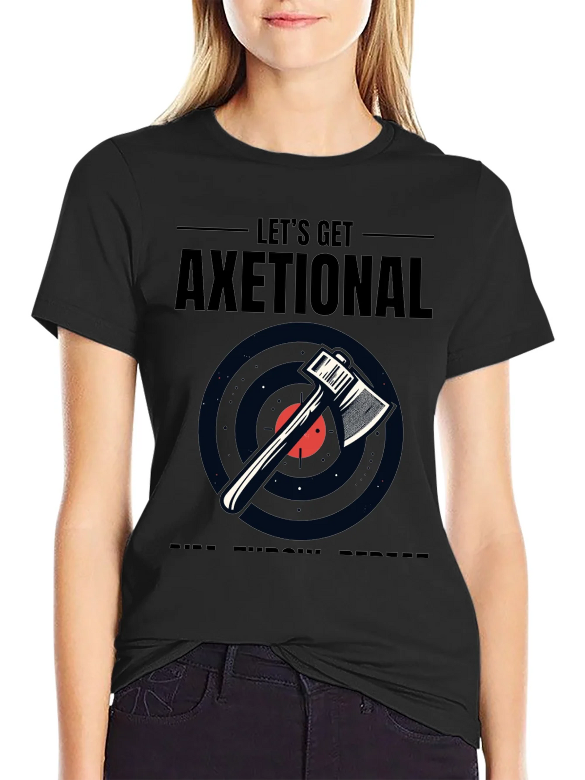 Lets Get Axetional Black Graphic Tee product image 2
