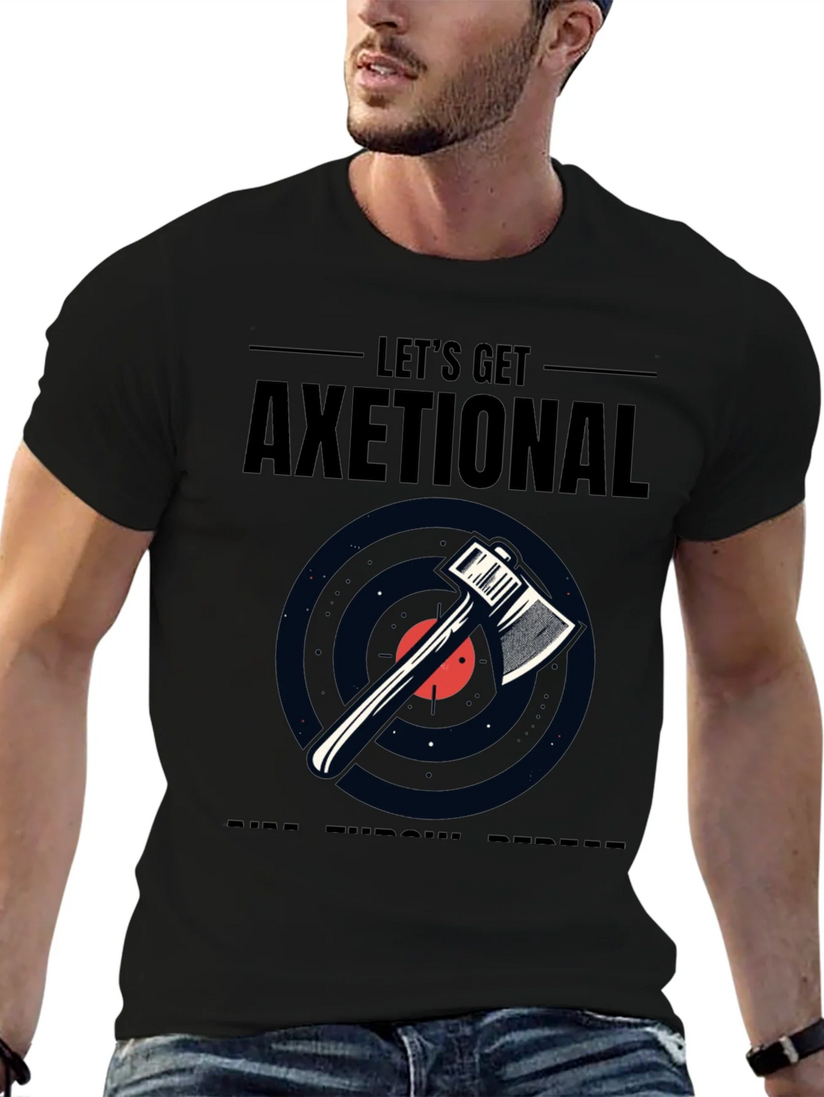 Lets Get Axetional Black Graphic Tee product image 6