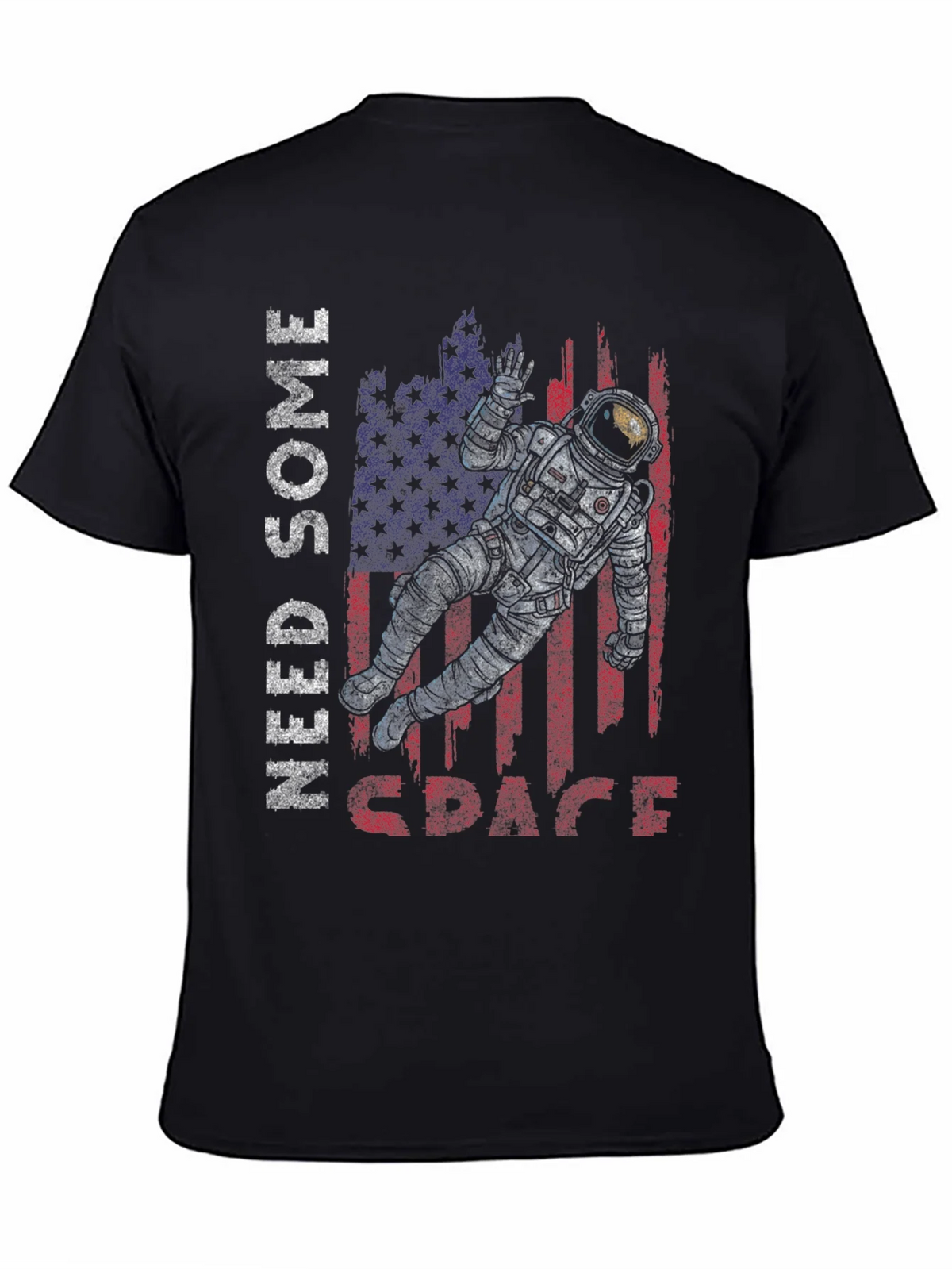 Need Some Space Astronaut USA Flag Graphic Tee product image 4