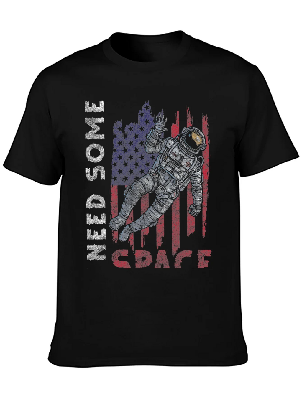 Need Some Space Astronaut USA Flag Graphic Tee product image 3
