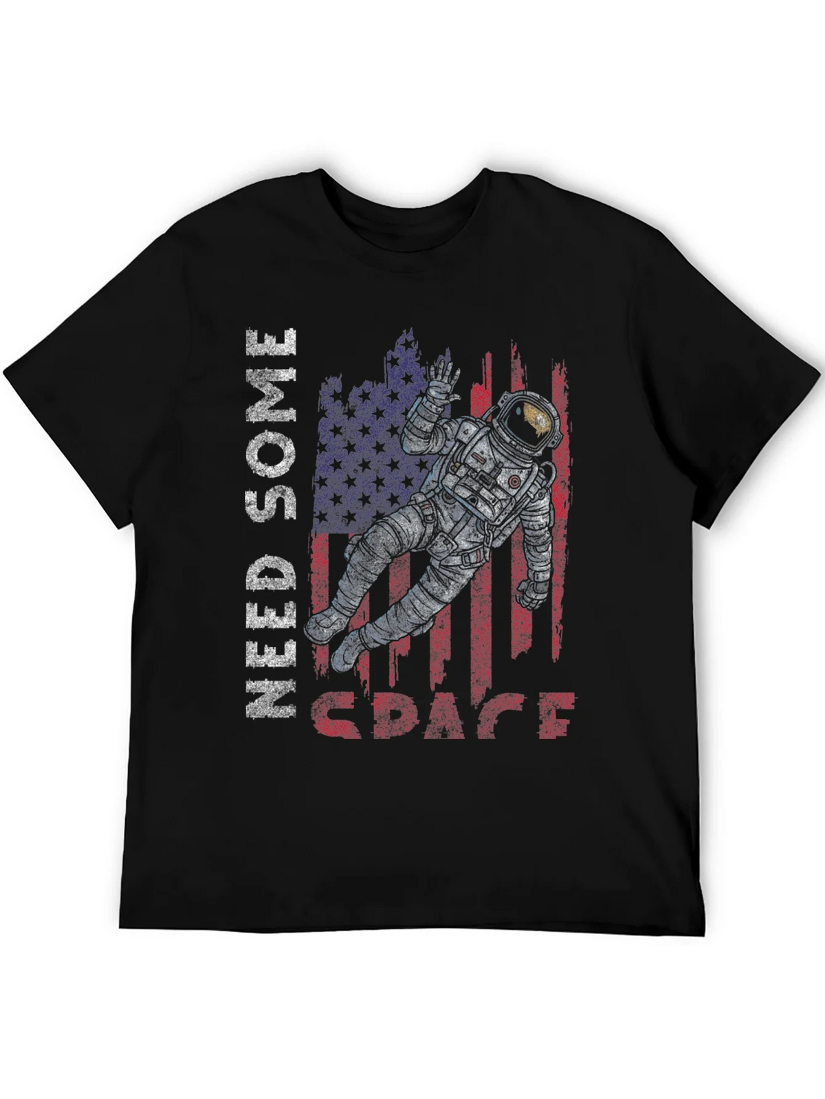 Need Some Space Astronaut USA Flag Graphic Tee product image 5