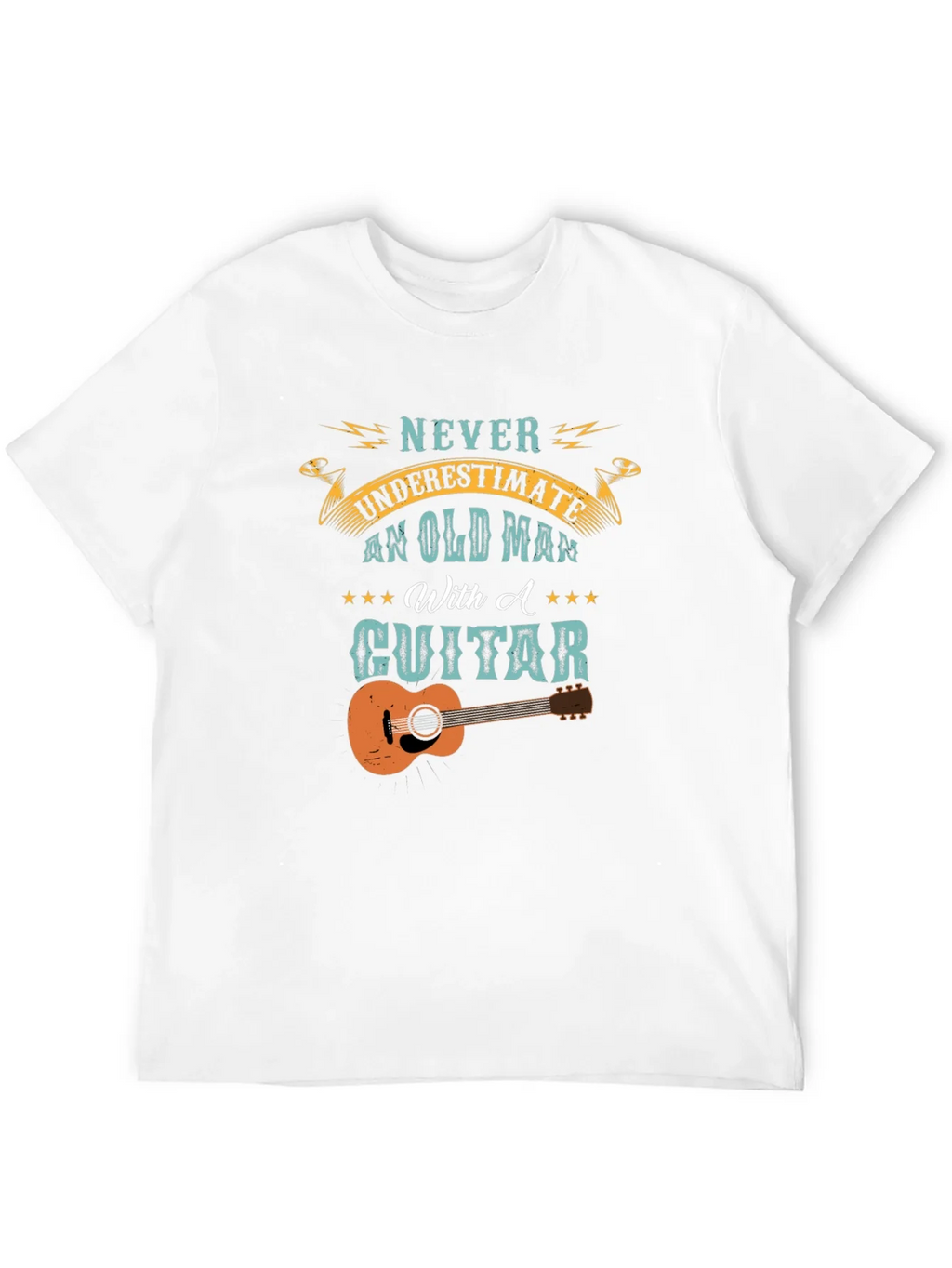 Old Man With A Guitar Graphic Tee - Black product image 11