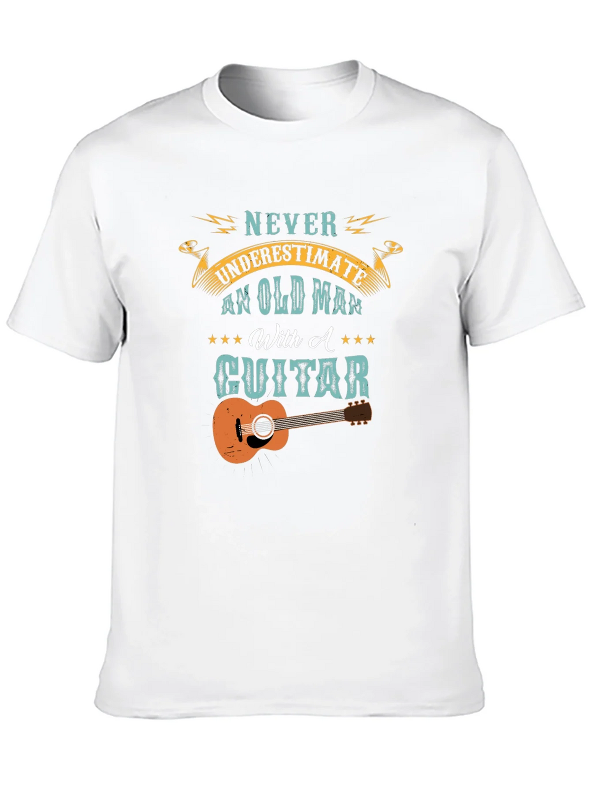 Old Man With A Guitar Graphic Tee - Black product image 9