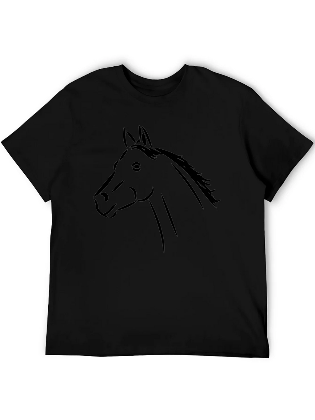 Black Horse Graphic Tee - Stylish Animal Print Shirt product image 5