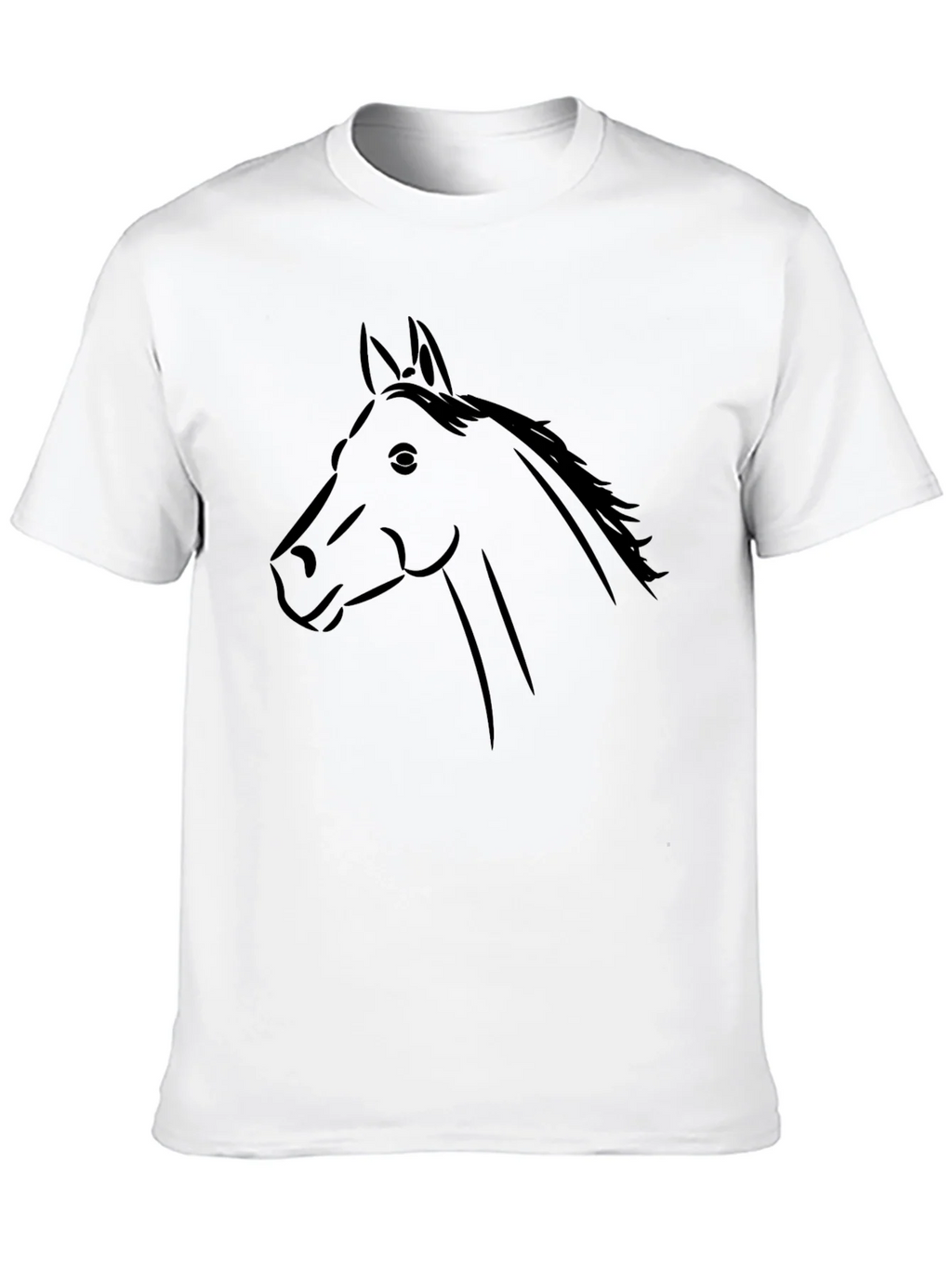Black Horse Graphic Tee - Stylish Animal Print Shirt product image 9
