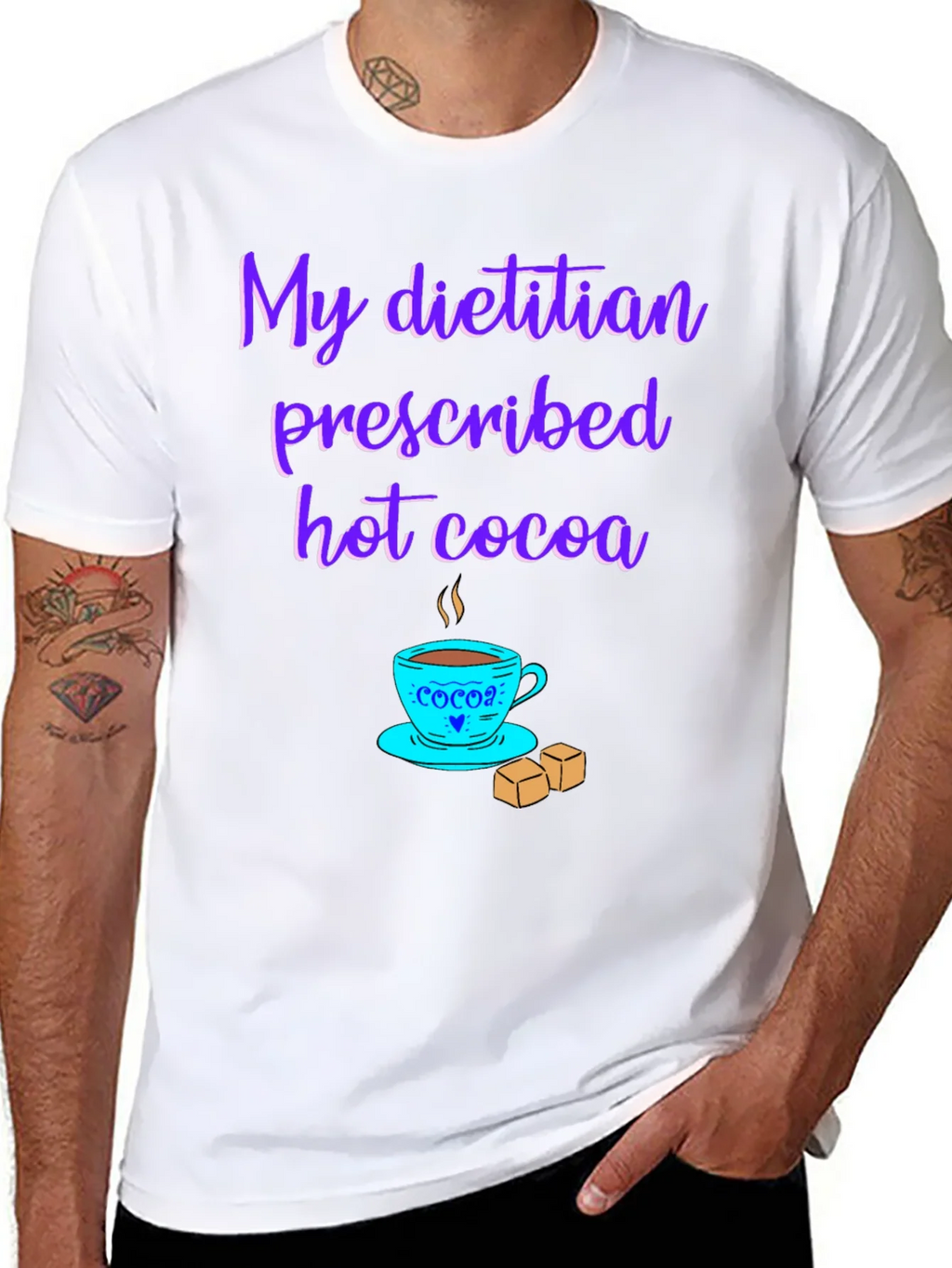 Dietitian Hot Cocoa T-Shirt - Funny Graphic Tee product image 7