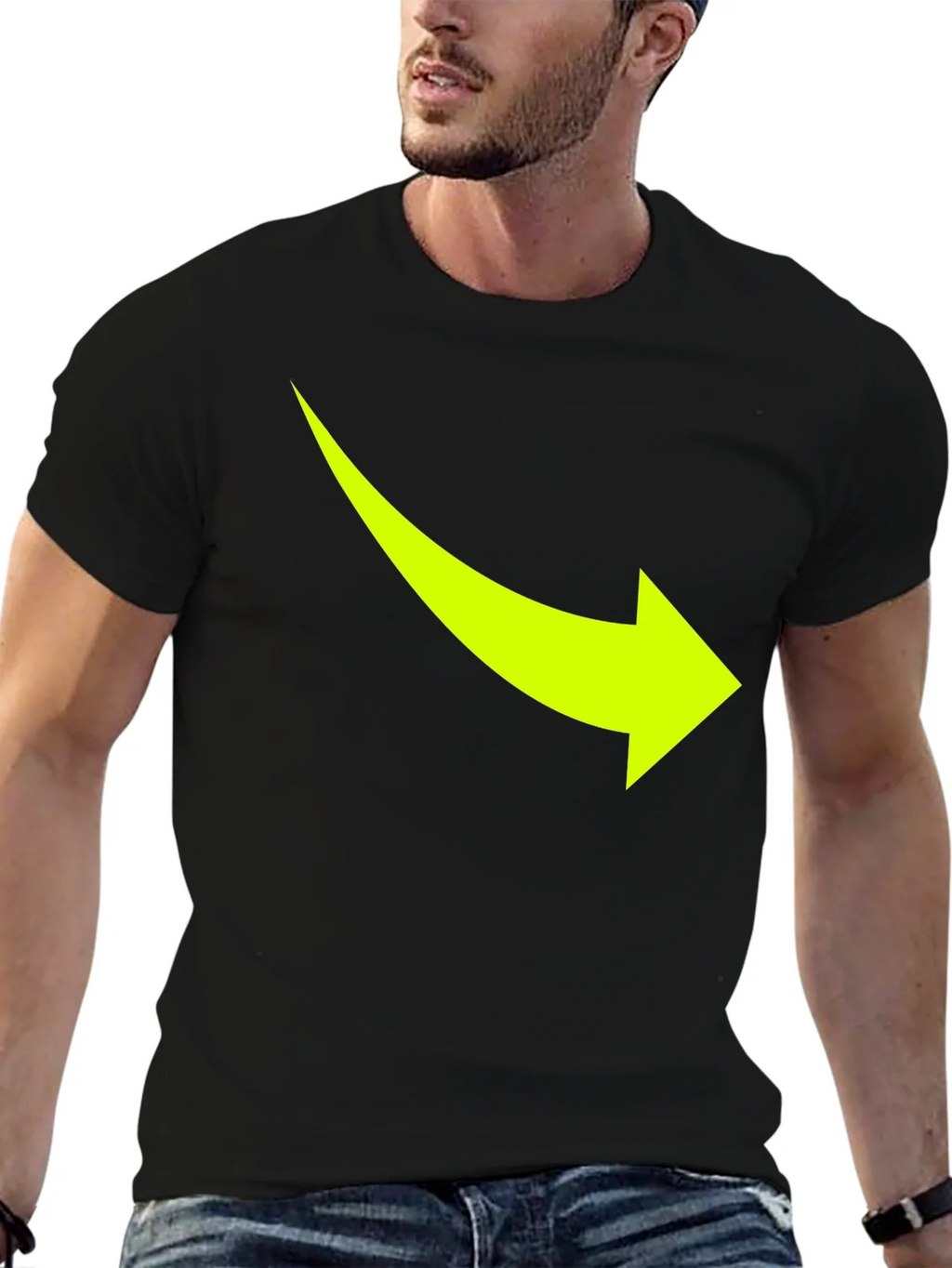 Arrow Graphic Tee - Casual Black T-Shirt product image 6