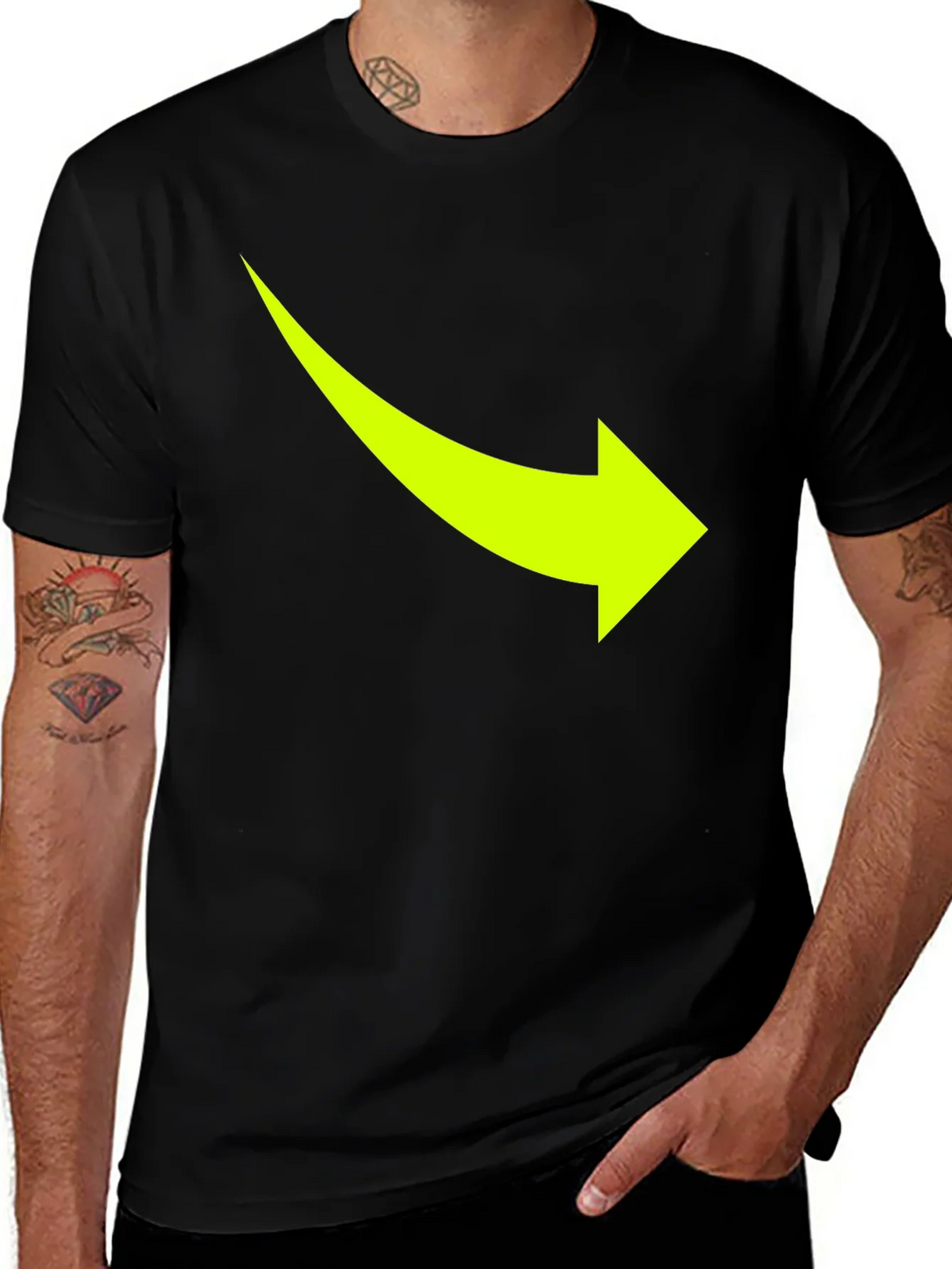 Arrow Graphic Tee - Casual Black T-Shirt product image 1