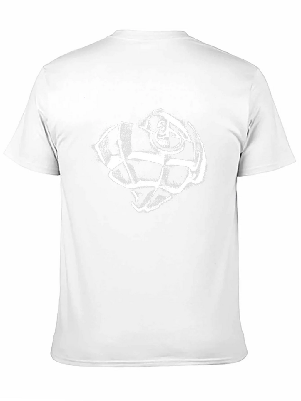 Black T-Shirt with White Grenade Graphic product image 10