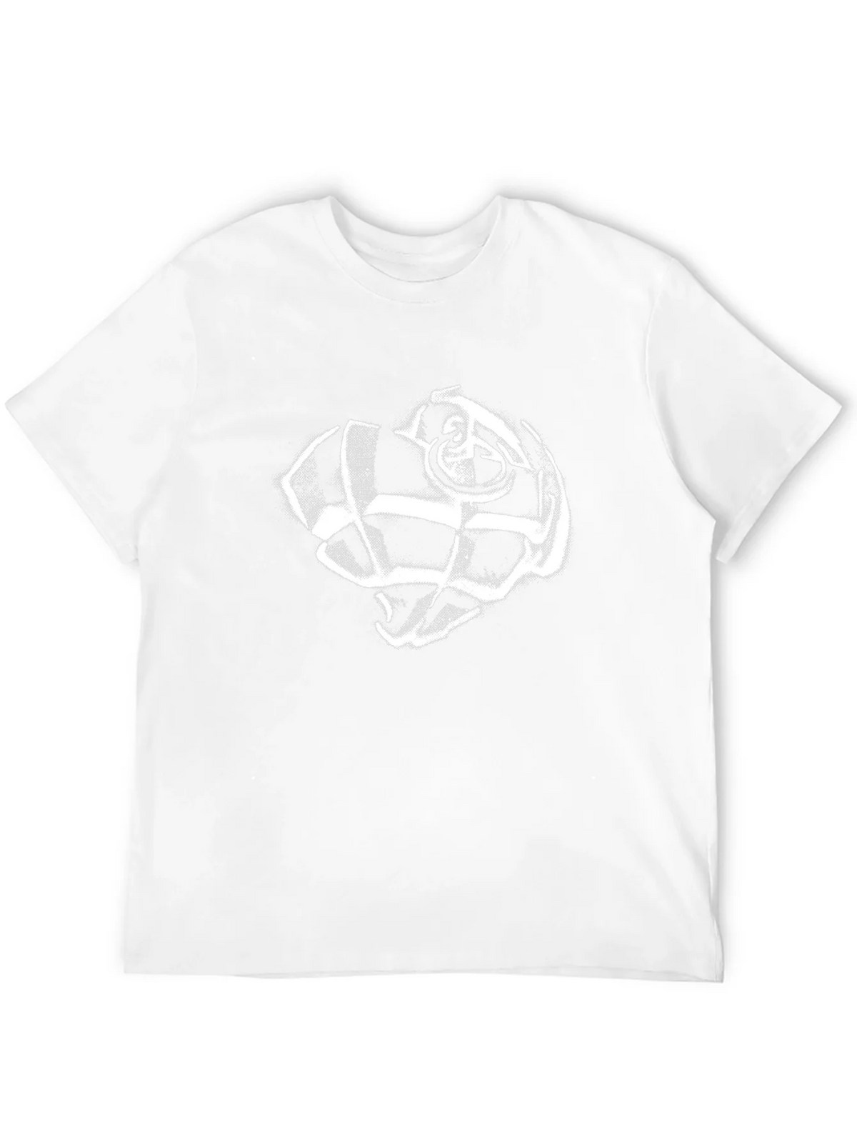 Black T-Shirt with White Grenade Graphic product image 11