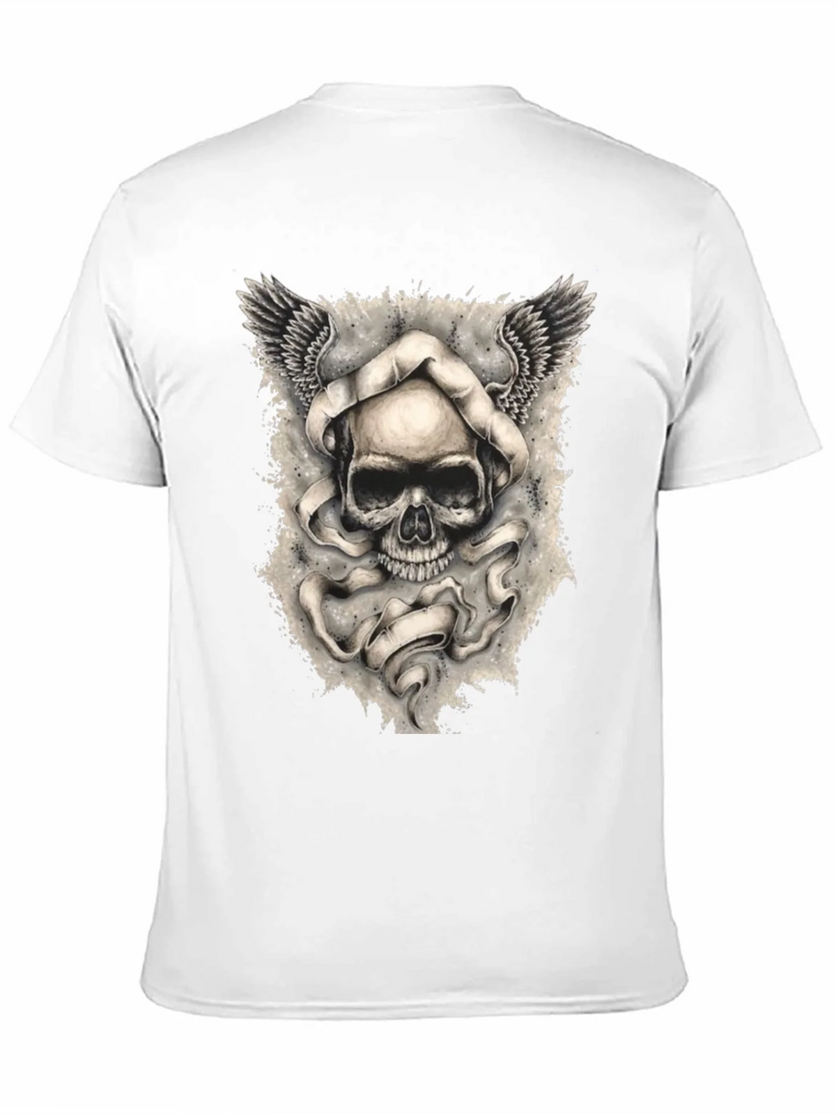 Skull with Wings Graphic Print Mens T-Shirt product image 10