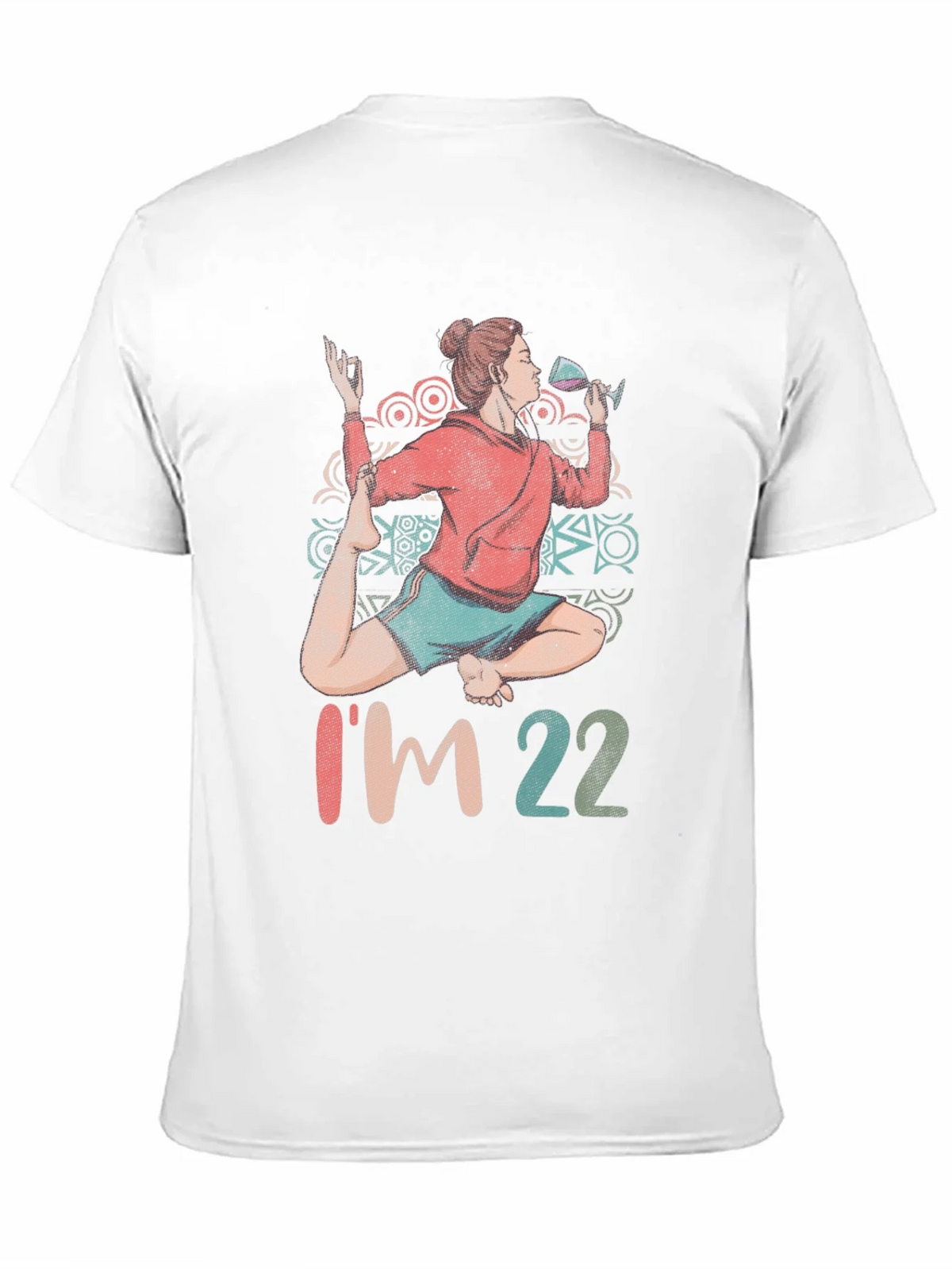 Yoga Wine 22nd Birthday Graphic T-Shirt product image 10