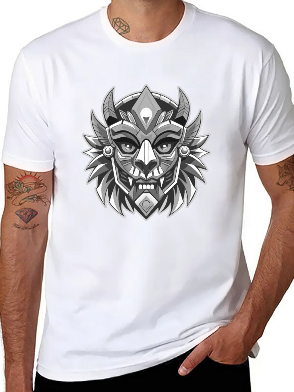 Cyberpunk Samurai Graphic Tee - Unique Black T-Shirt product image 7