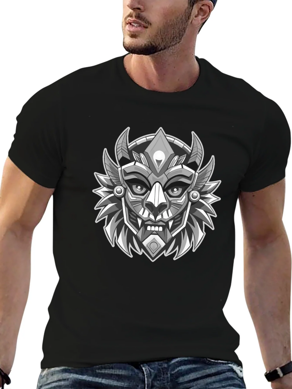 Cyberpunk Samurai Graphic Tee - Unique Black T-Shirt product image 6