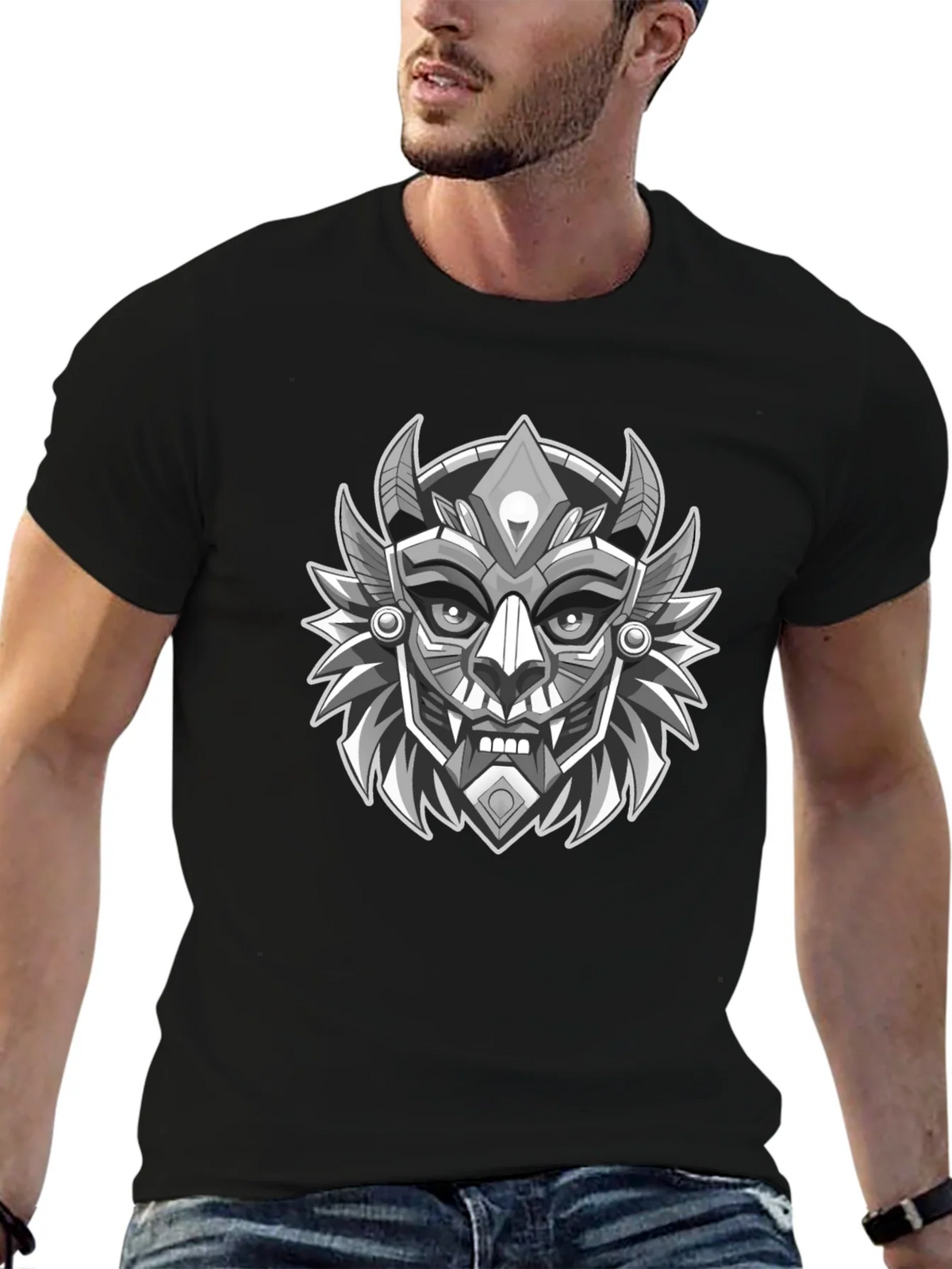Cyberpunk Samurai Graphic Tee - Unique Black T-Shirt product image 6