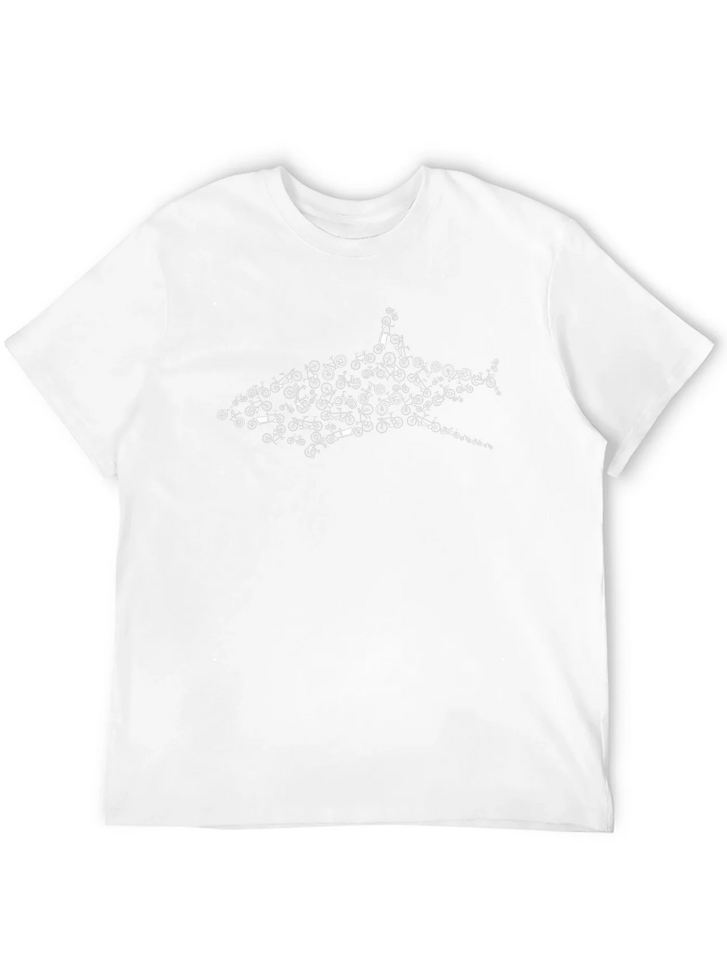 Shark Bicycle T-Shirt - Black Cotton Tee product image 11