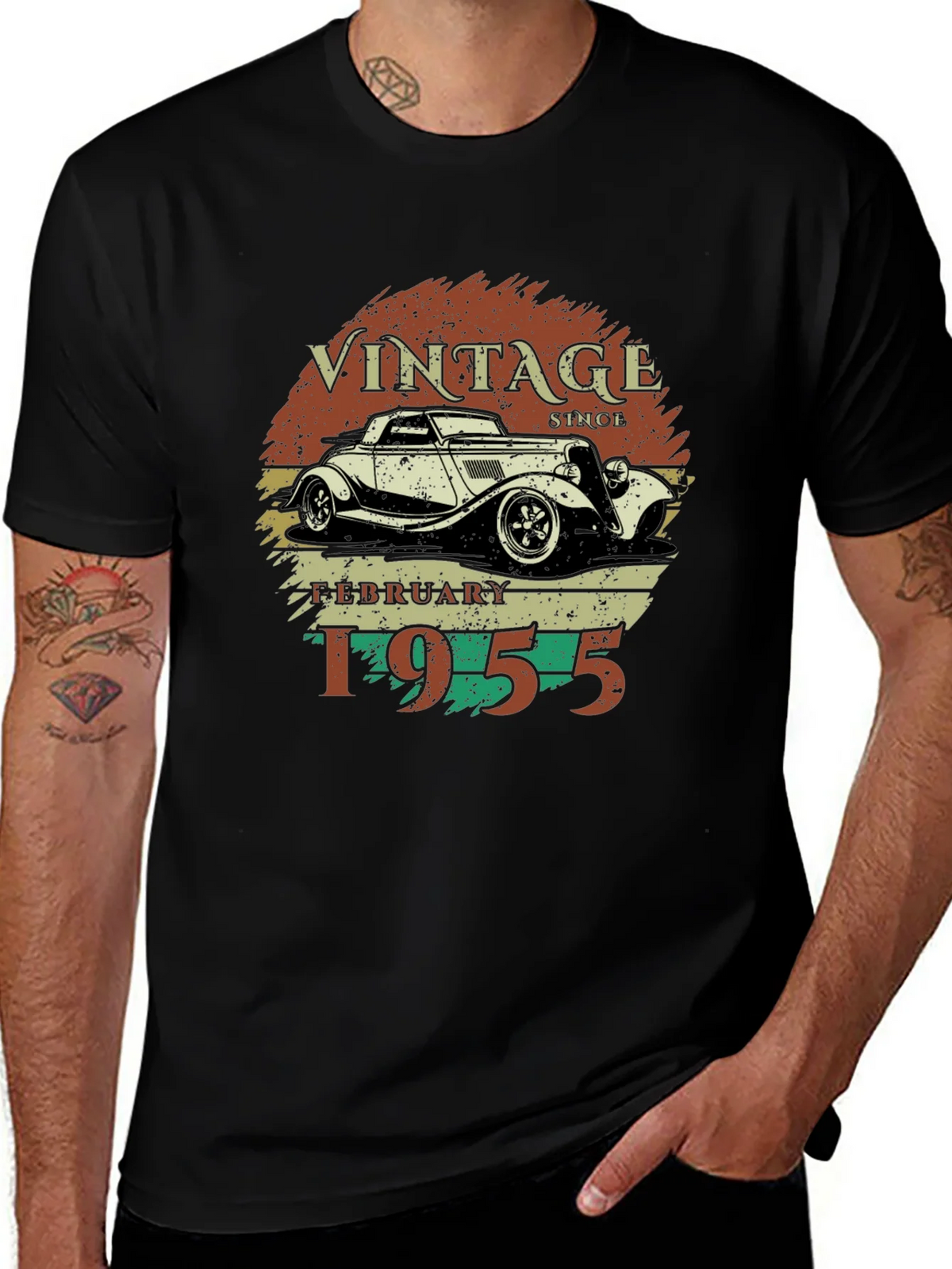 Vintage February 1955 Car T-Shirt product image 1