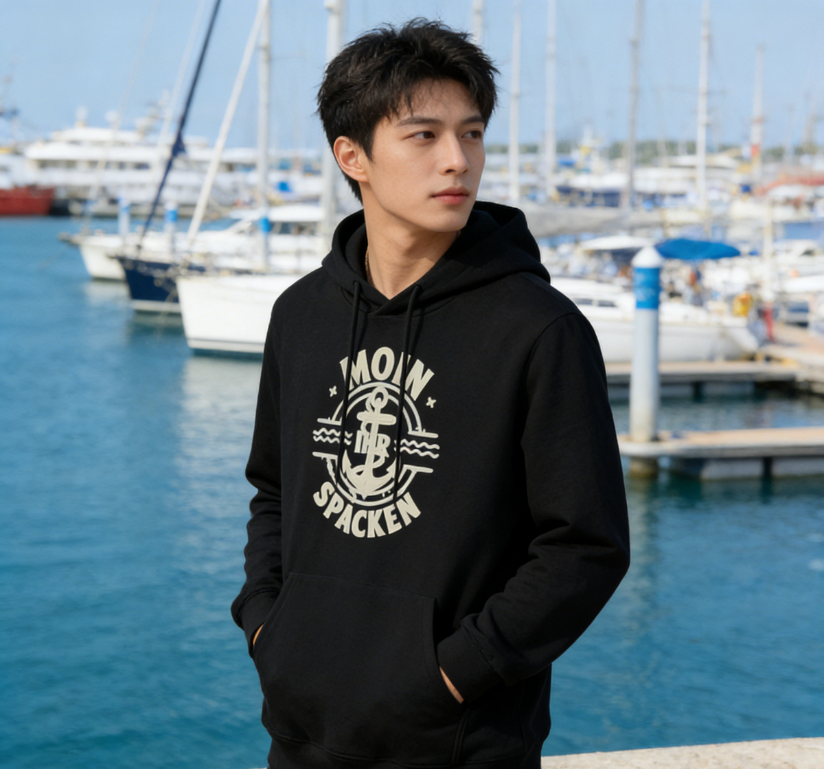 Nautical Anchor "Mown Spacken" Hoodie product image 1