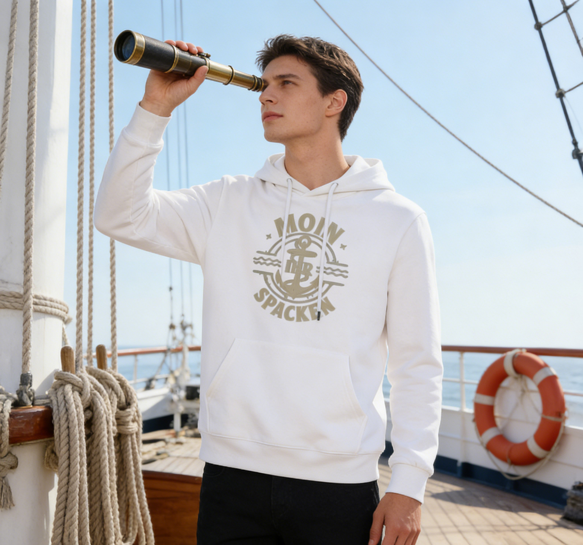 Nautical Anchor "Mown Spacken" Hoodie product image 2