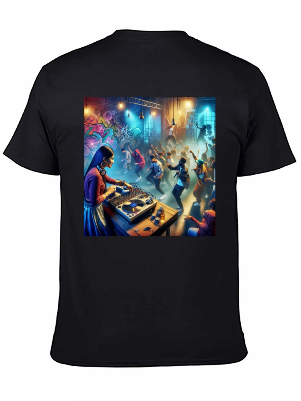 DJ Party T-Shirt - Black Graphic Tee product image 4