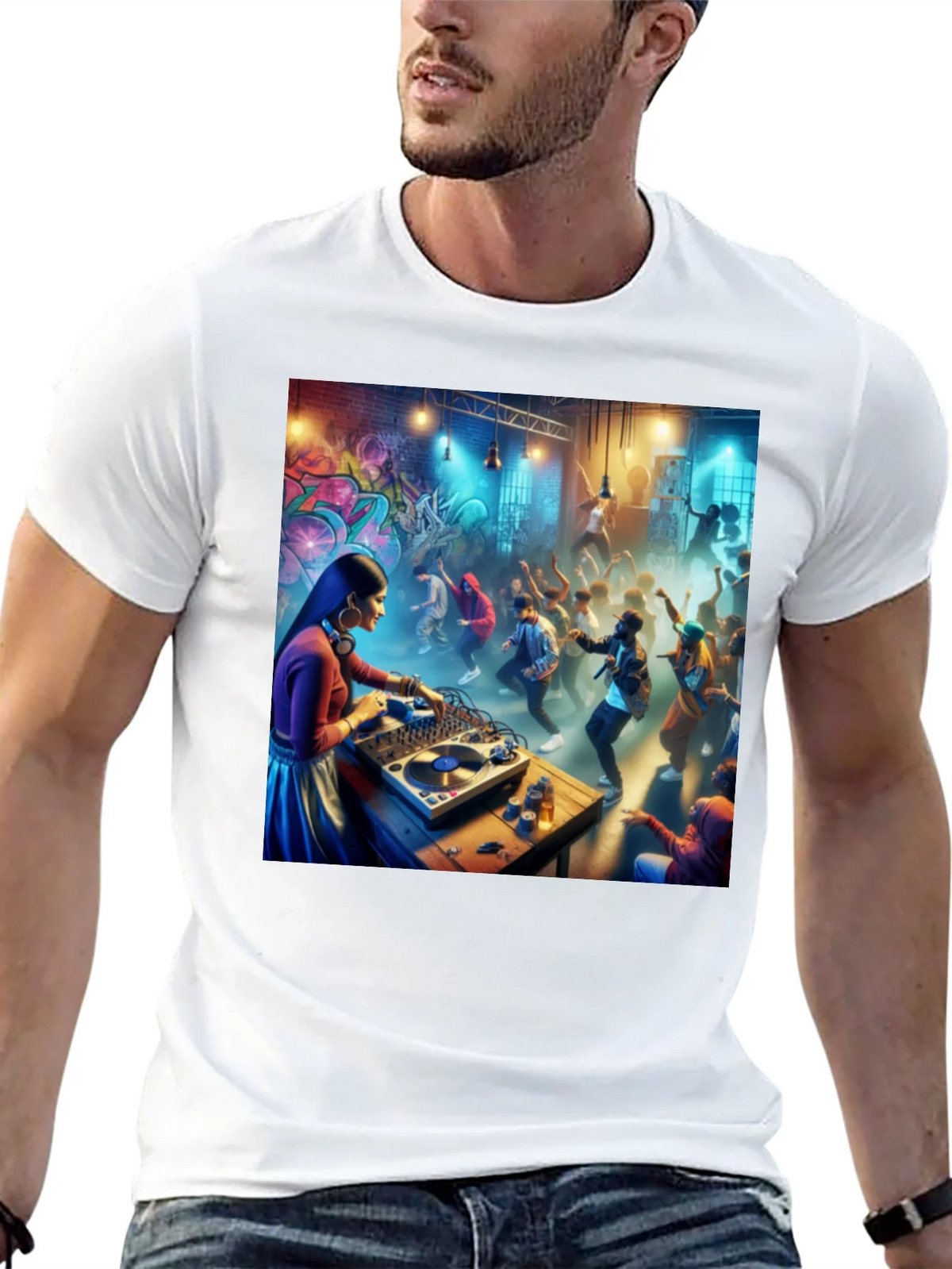 DJ Party T-Shirt - Black Graphic Tee product image 12