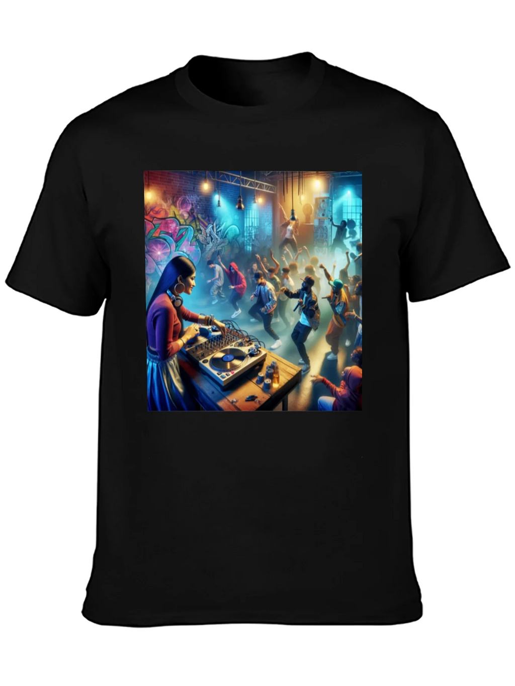 DJ Party T-Shirt - Black Graphic Tee product image 3
