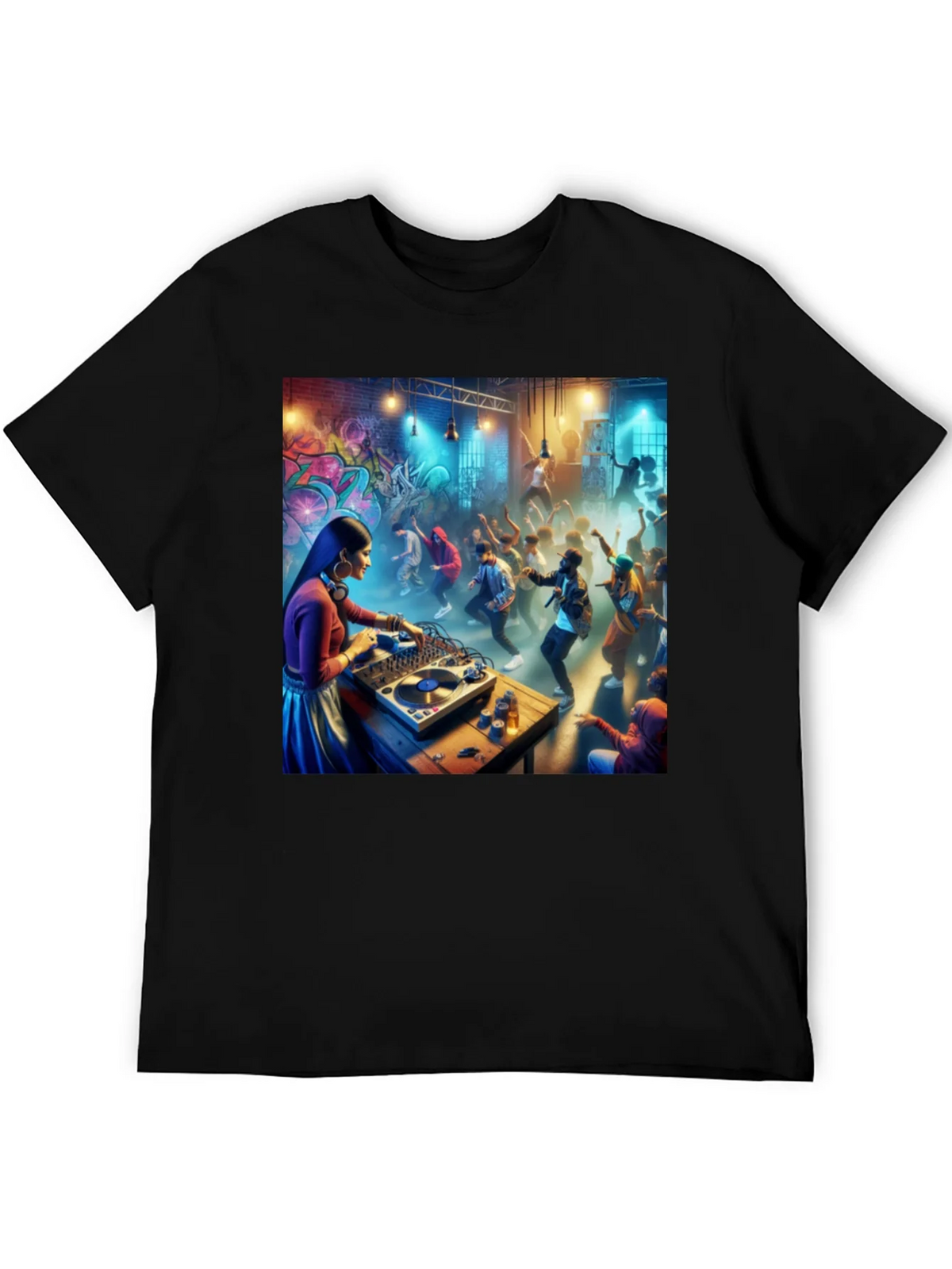 DJ Party T-Shirt - Black Graphic Tee product image 5