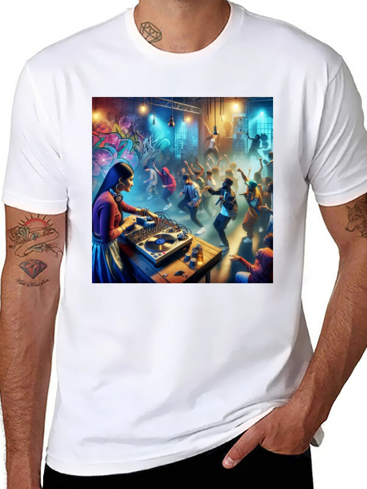 DJ Party T-Shirt - Black Graphic Tee product image 7