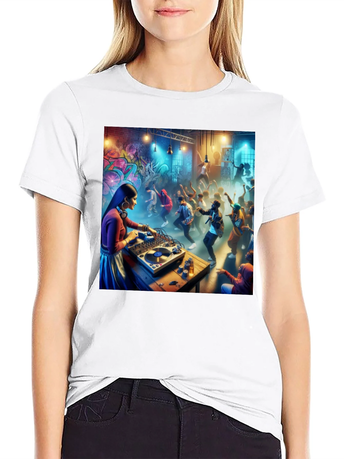 DJ Party T-Shirt - Black Graphic Tee product image 8