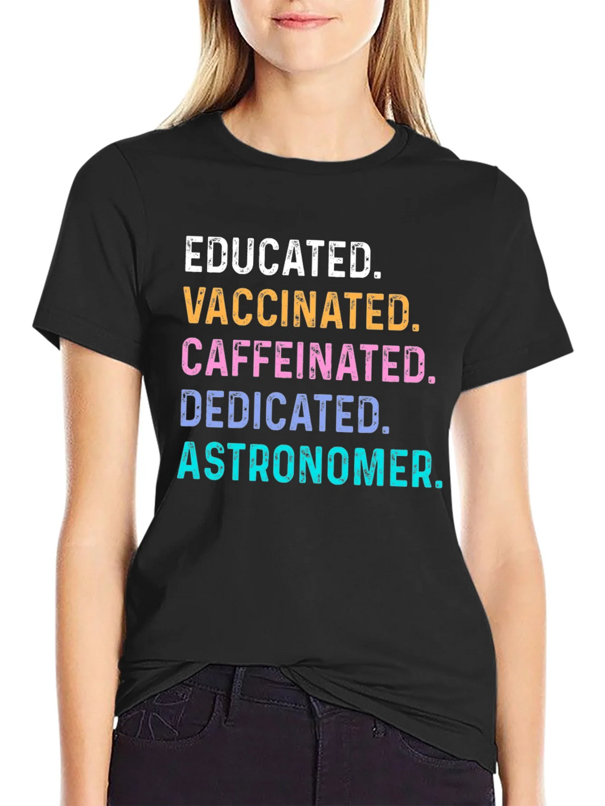 Educated Vaccinated Caffeinated Astronomer Tee product image 2
