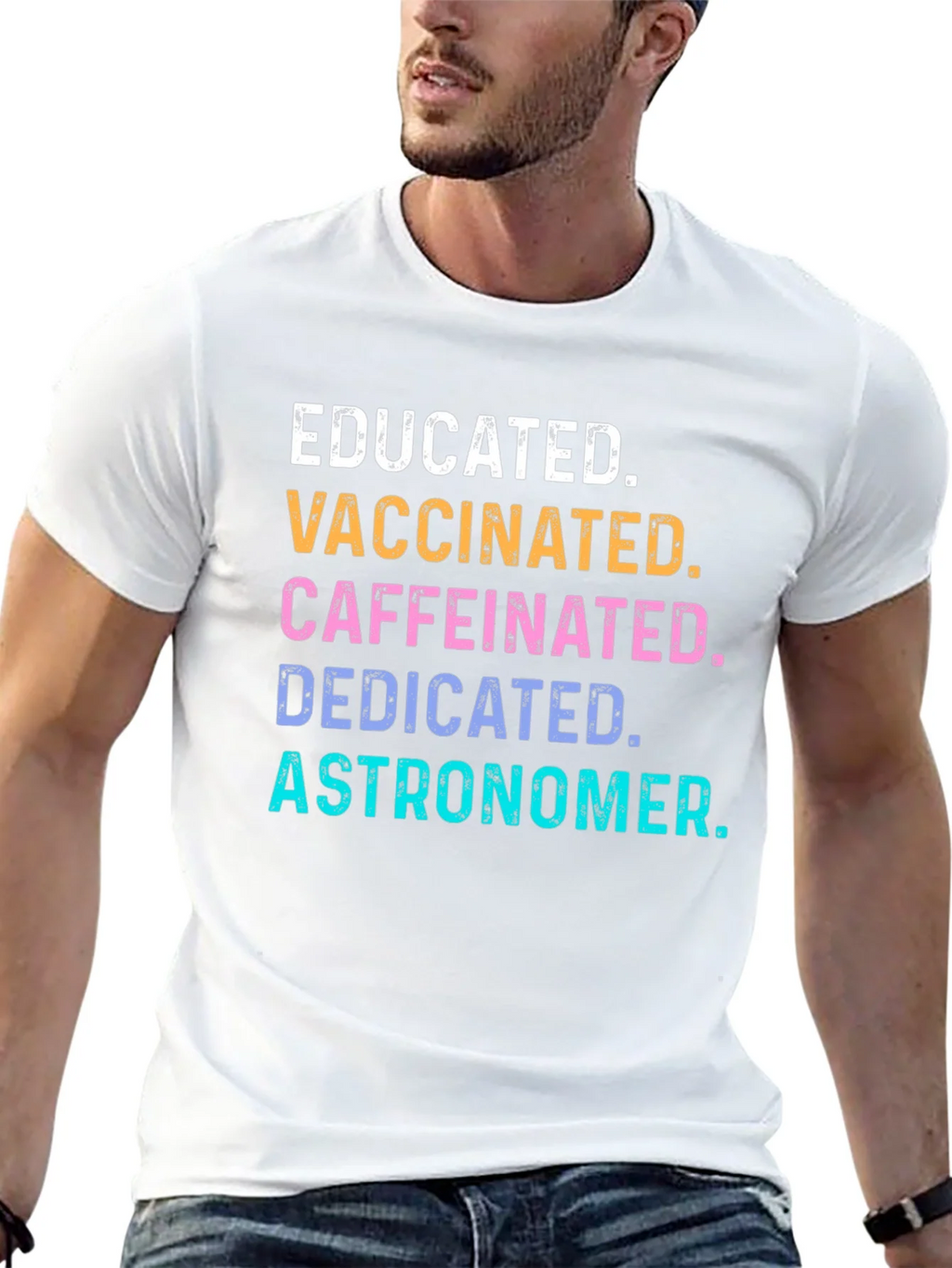 Educated Vaccinated Caffeinated Astronomer Tee product image 12