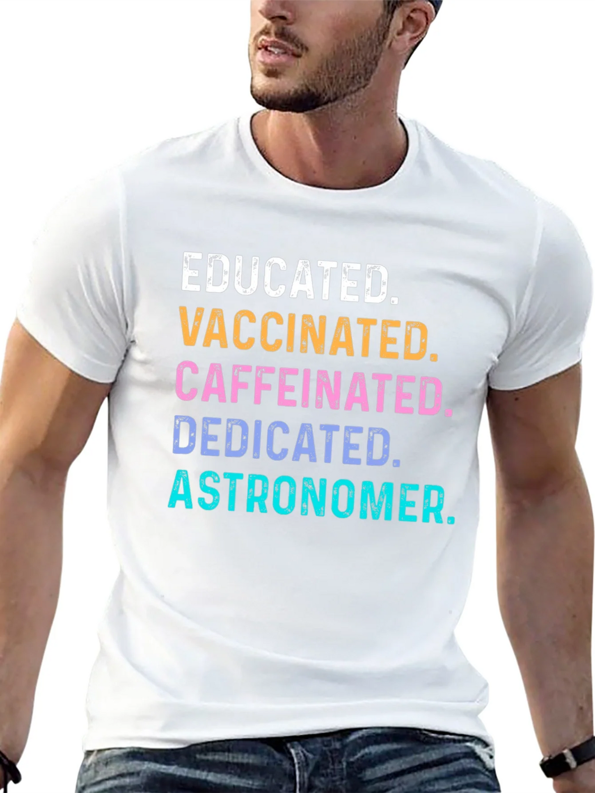 Educated Vaccinated Caffeinated Astronomer Tee product image 12