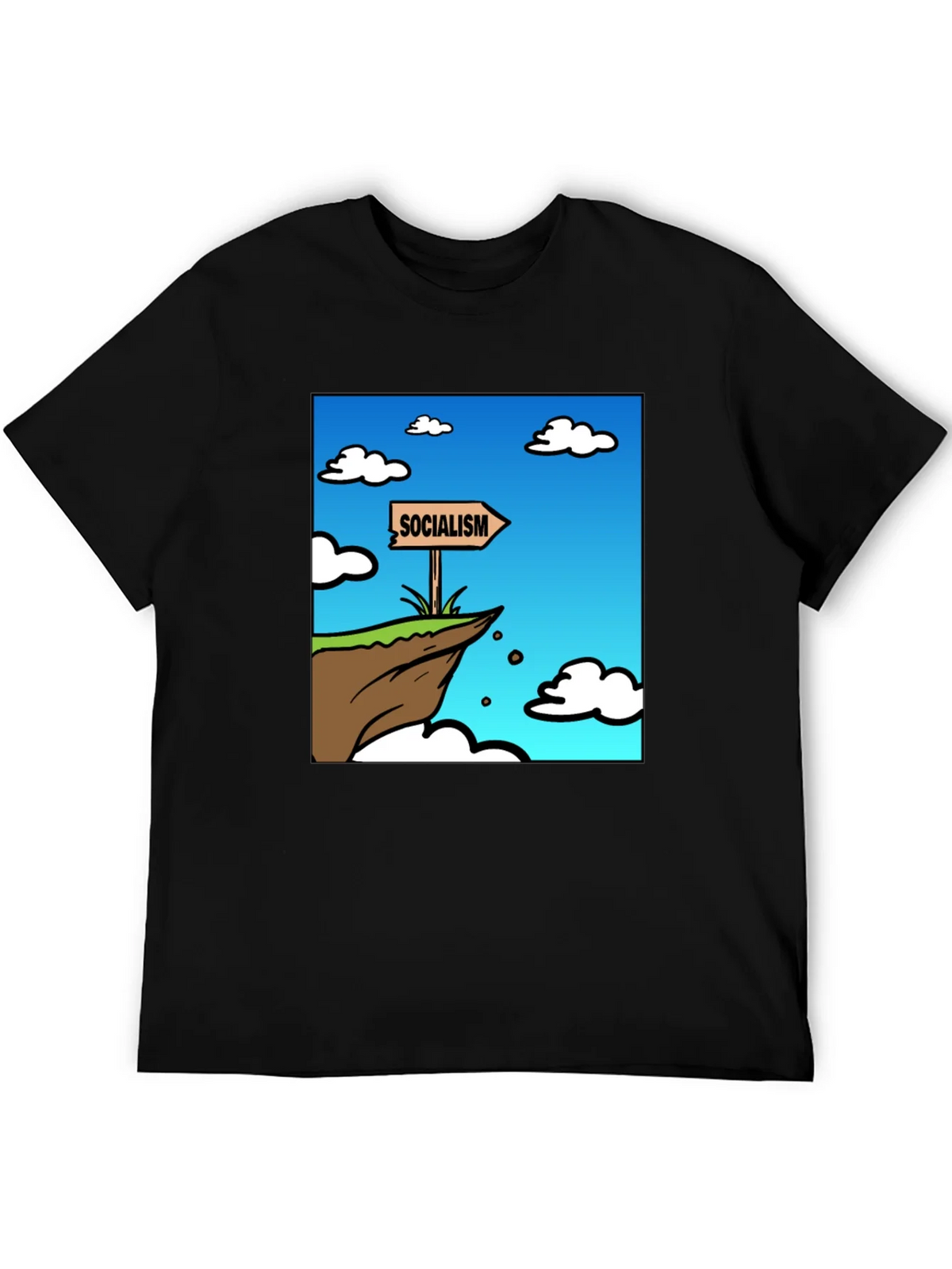 Socialism Cliff Edge Graphic Tee - Mens Black T-Shirt product image 5