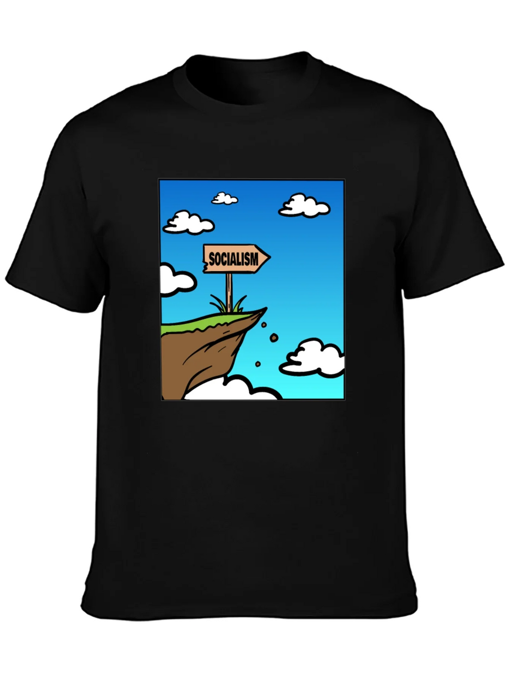 Socialism Cliff Edge Graphic Tee - Mens Black T-Shirt product image 3