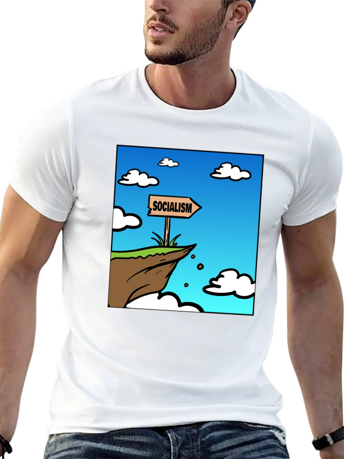 Socialism Cliff Edge Graphic Tee - Mens Black T-Shirt product image 12