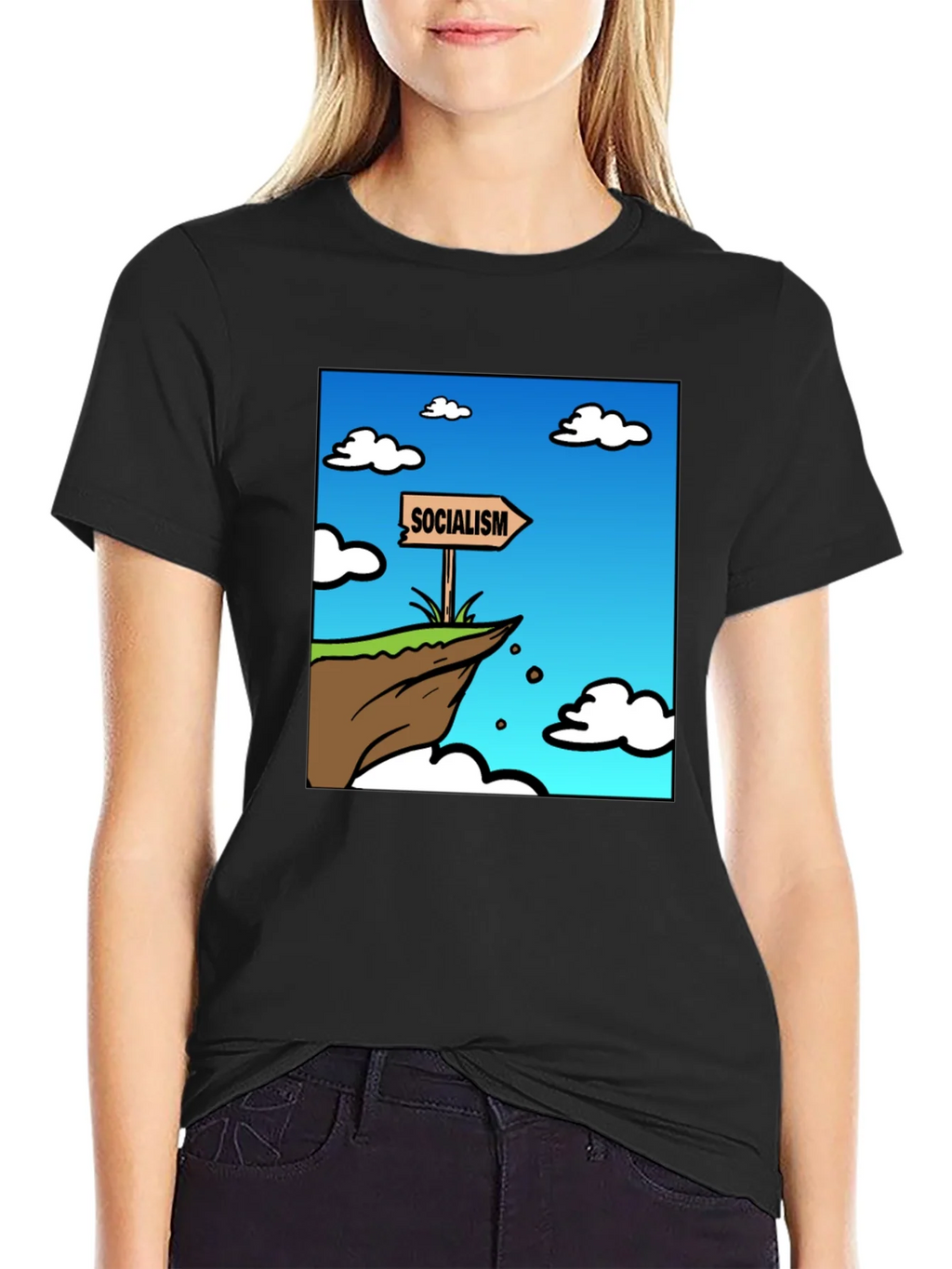 Socialism Cliff Edge Graphic Tee - Mens Black T-Shirt product image 2