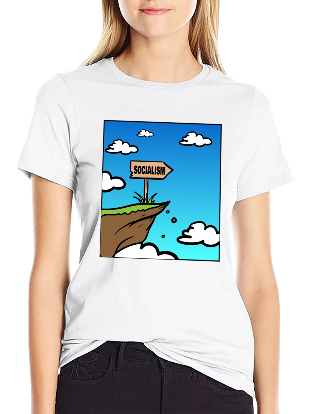Socialism Cliff Edge Graphic Tee - Mens Black T-Shirt product image 8