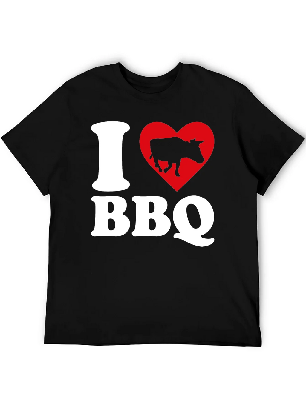 I Heart BBQ Black Graphic T-Shirt product image 5
