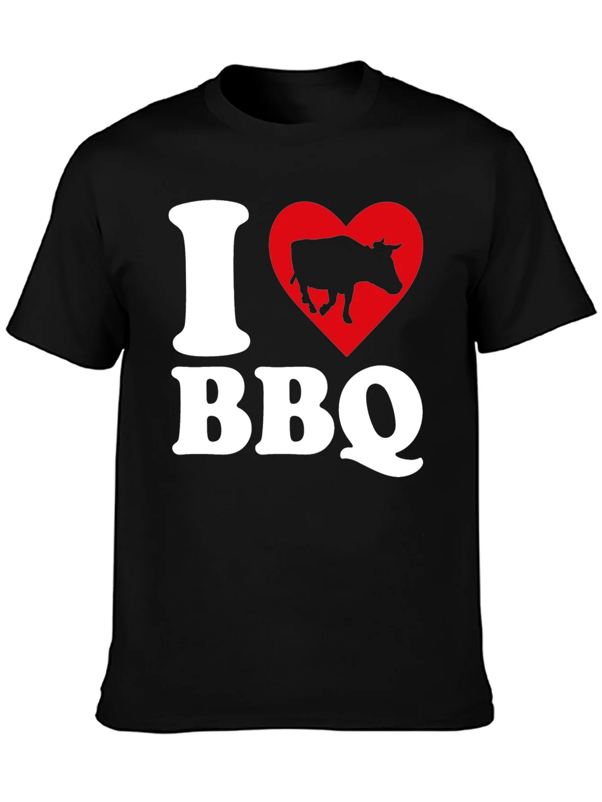 I Heart BBQ Black Graphic T-Shirt product image 3