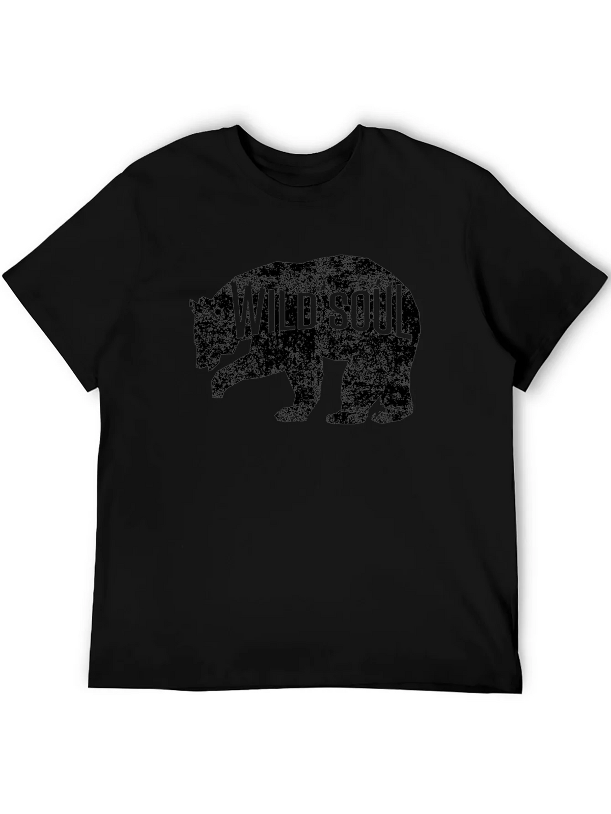 Wild Soul Bear Graphic Tee - Black Cotton T-Shirt product image 5