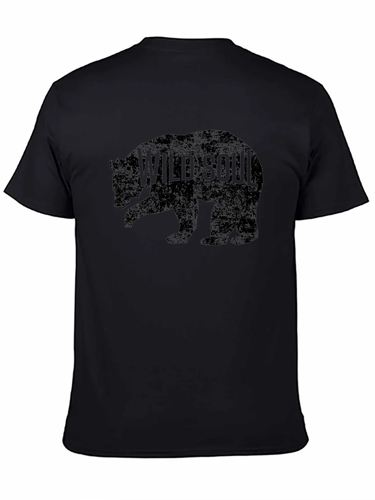 Wild Soul Bear Graphic Tee - Black Cotton T-Shirt product image 4