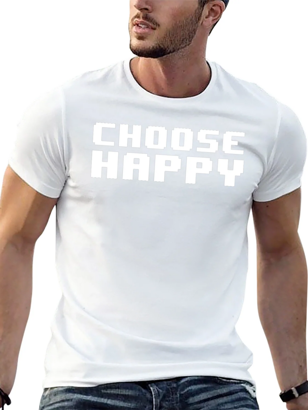 Choose Happy Graphic Tee - Soft Cotton Blend product image 12
