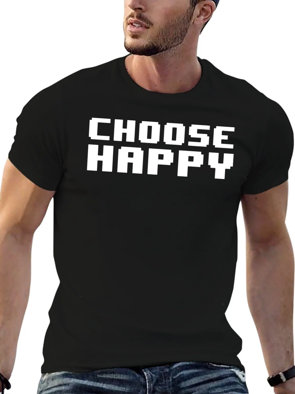 Choose Happy Graphic Tee - Soft Cotton Blend product image 6