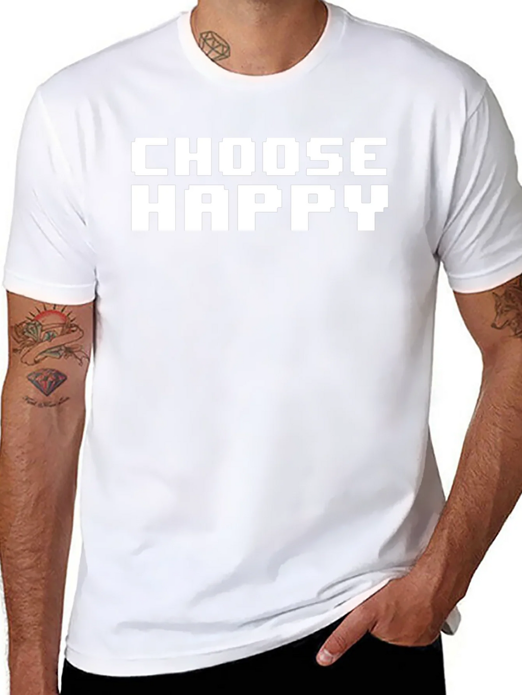 Choose Happy Graphic Tee - Soft Cotton Blend product image 7