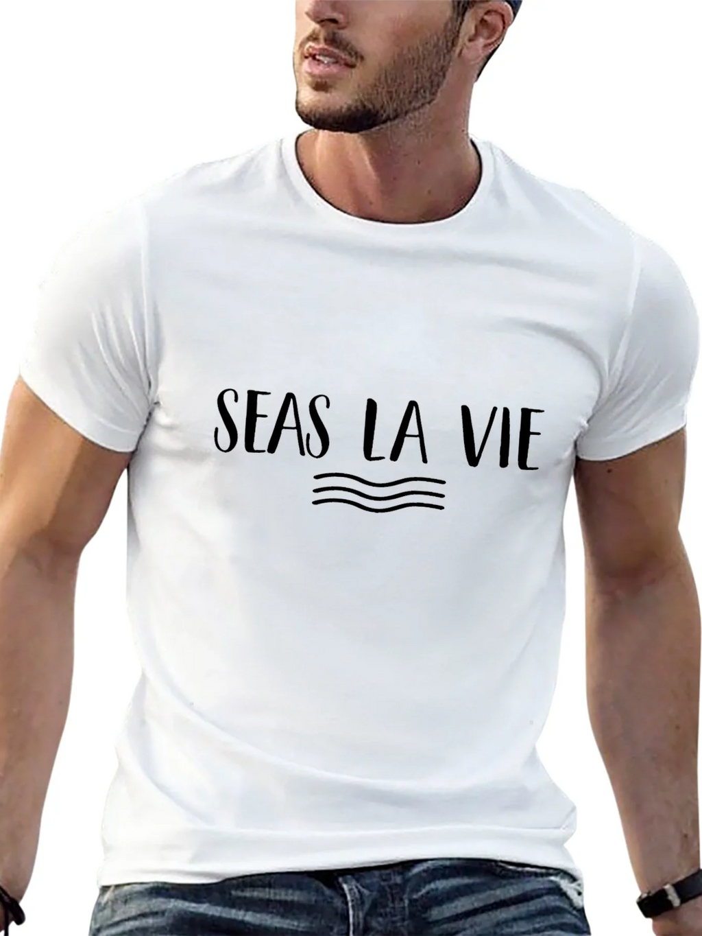 Seas La Vie Black Graphic Tee - Relaxed Fit product image 12
