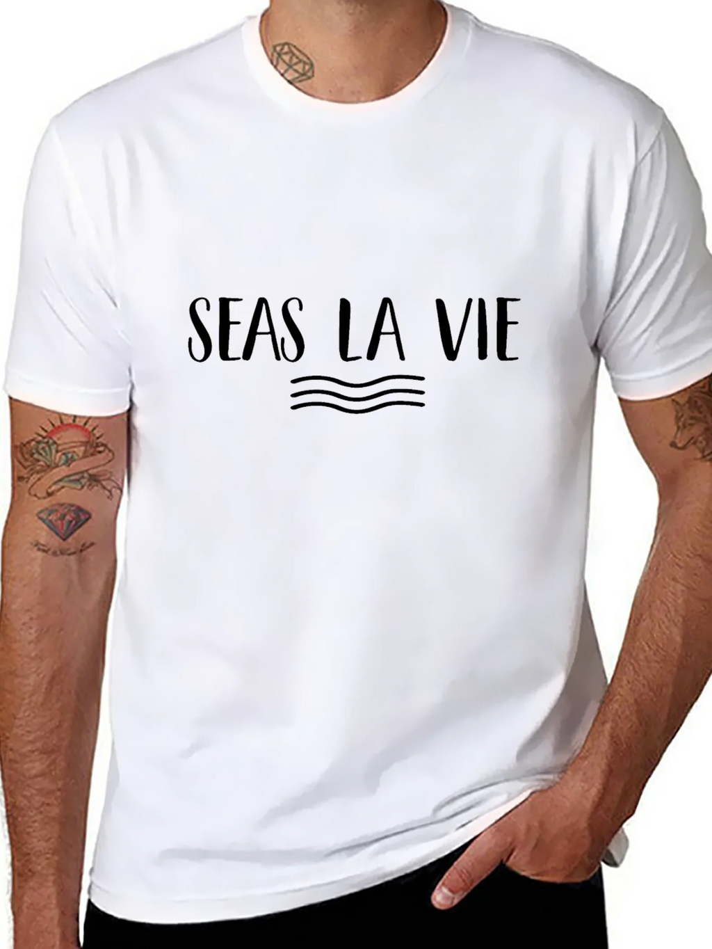 Seas La Vie Black Graphic Tee - Relaxed Fit product image 7