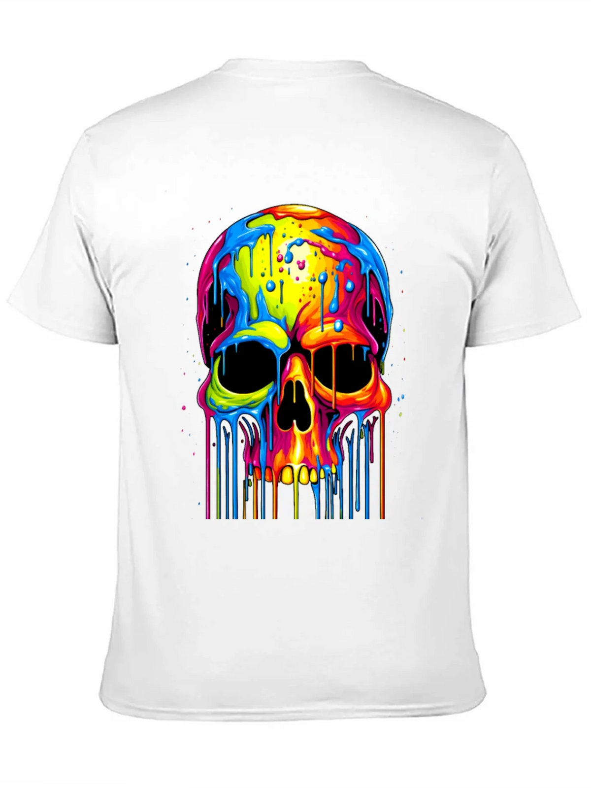 Colorful Dripping Skull Graphic Tee product image 10