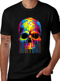 Colorful Dripping Skull Graphic Tee product image 1